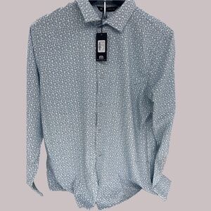Travis Mathew Country Mile Long Sleeve Woven Mens Button Down